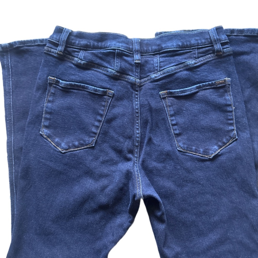 LL Bean Deep Indigo Signature Stretch High Rise Flare Leg Classic Women's Jeans - Picture 6 of 10